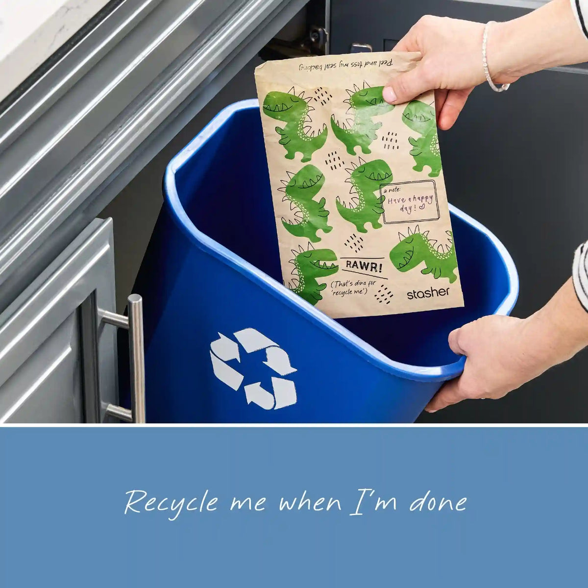 Recyclable Paper Bags 2-Pack 100ct